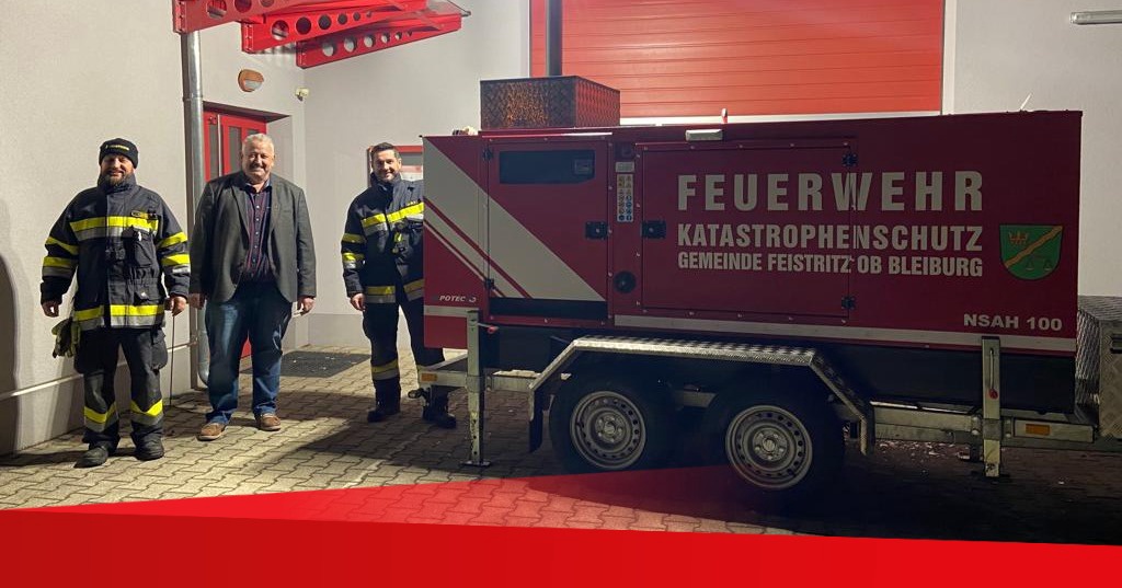 &Uuml;bernahme eines mobilen 100 kVA Notstromaggregates