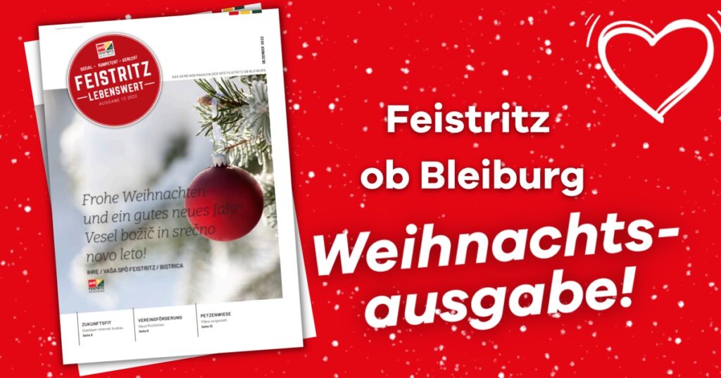Weihnachtsausgabe 2022 der SP&Ouml; Gemeindepost Feistritz ob Bleiburg